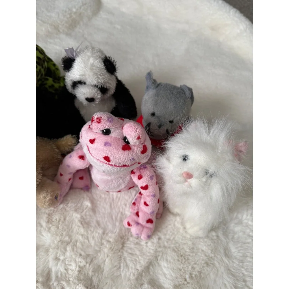 LOT OF 11 Ganz Webkinz Plush Multicolor Love Frog Panda Koala Tiger‎ Cat Dog